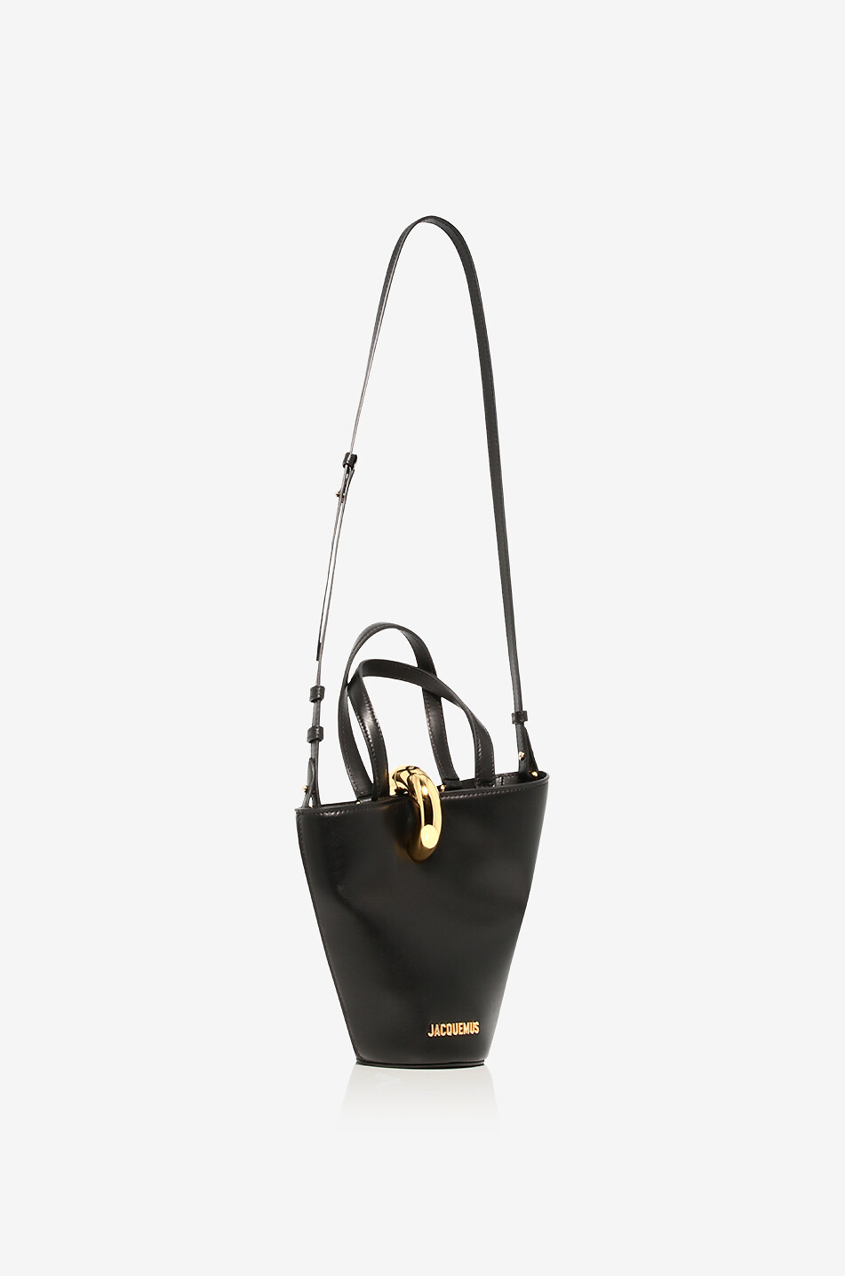 JACQUEMUS Mini-Buckettasche aus Glattleder Le Petit Bambola Damen SCHWARZ 5