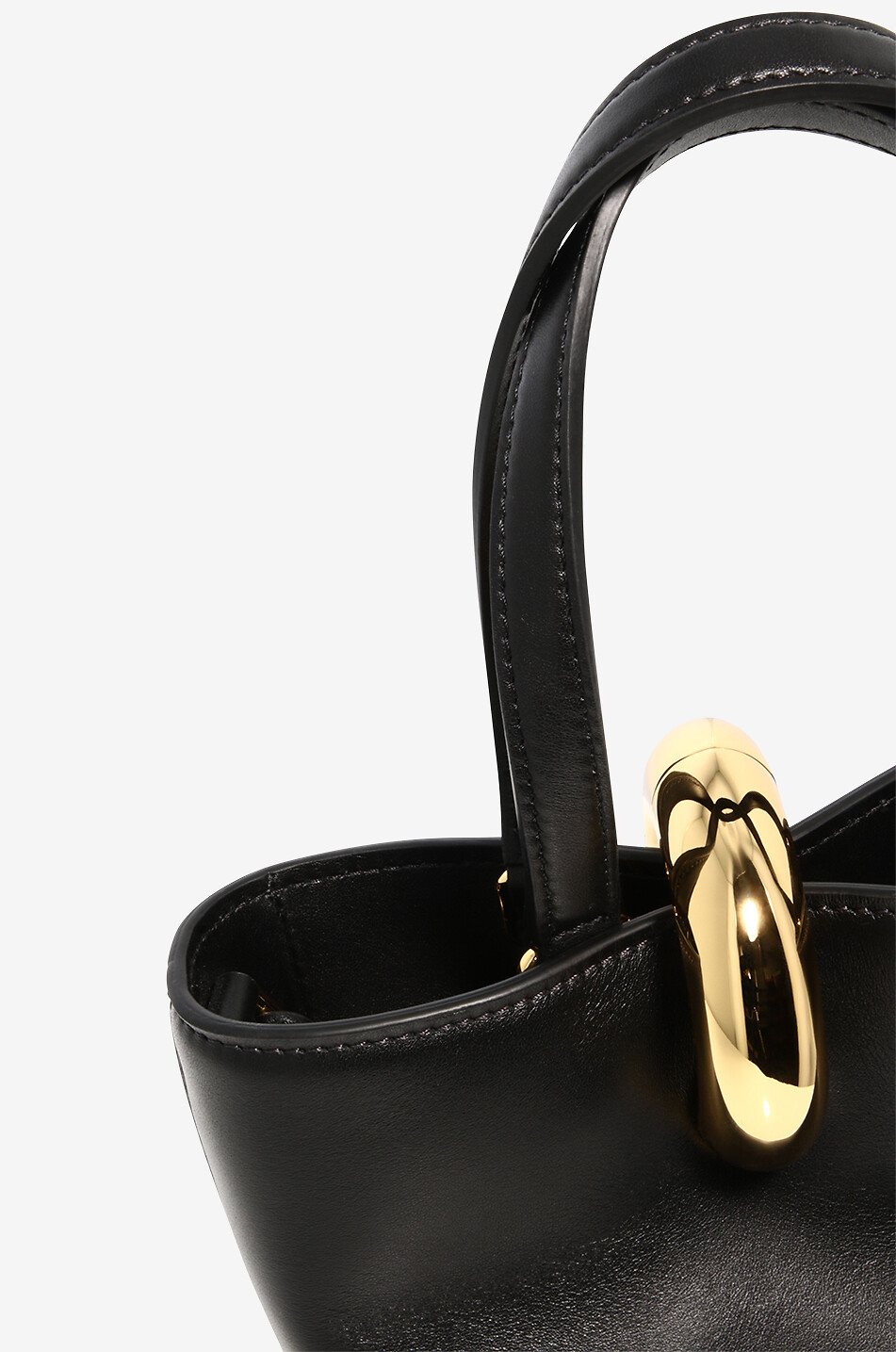 JACQUEMUS Mini-Buckettasche aus Glattleder Le Petit Bambola Damen SCHWARZ 6