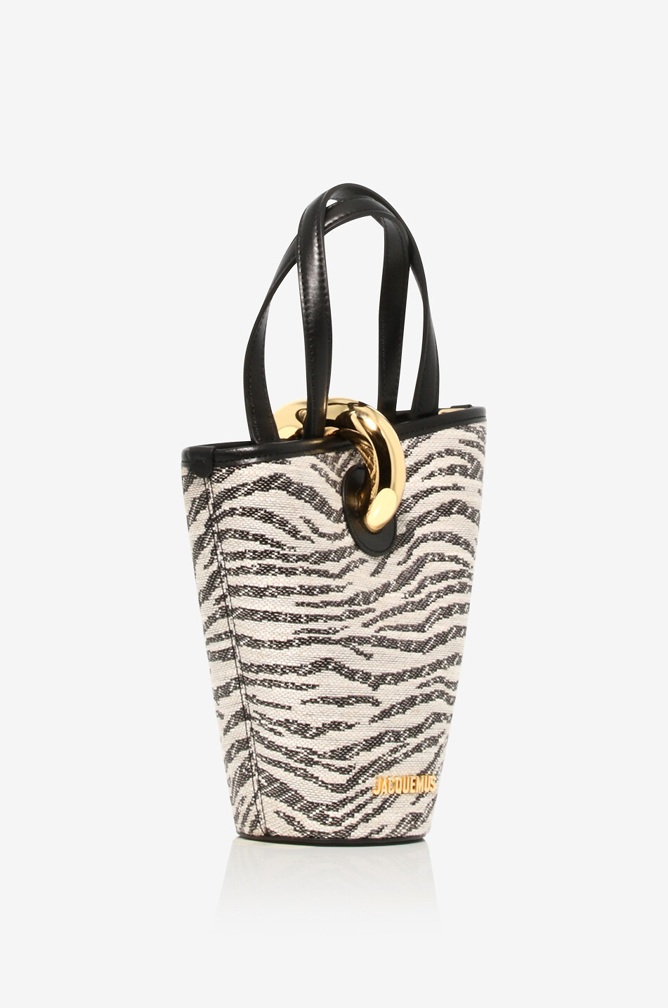 Mini-Buckettasche aus Zebra-Jacquard Le Petit Bambola