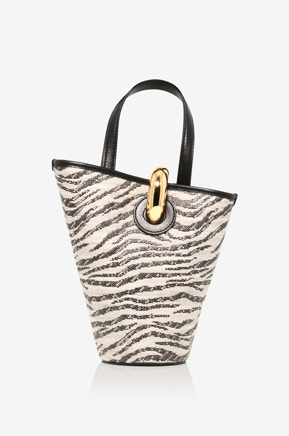 Mini sac seau en jacquard zébré Le Petit Bambola
