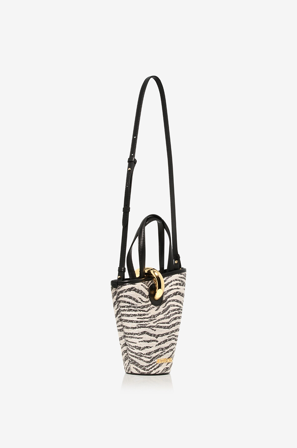 Mini sac seau en jacquard zébré Le Petit Bambola