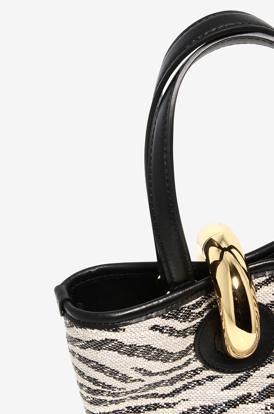 Mini sac seau en jacquard zébré Le Petit Bambola
