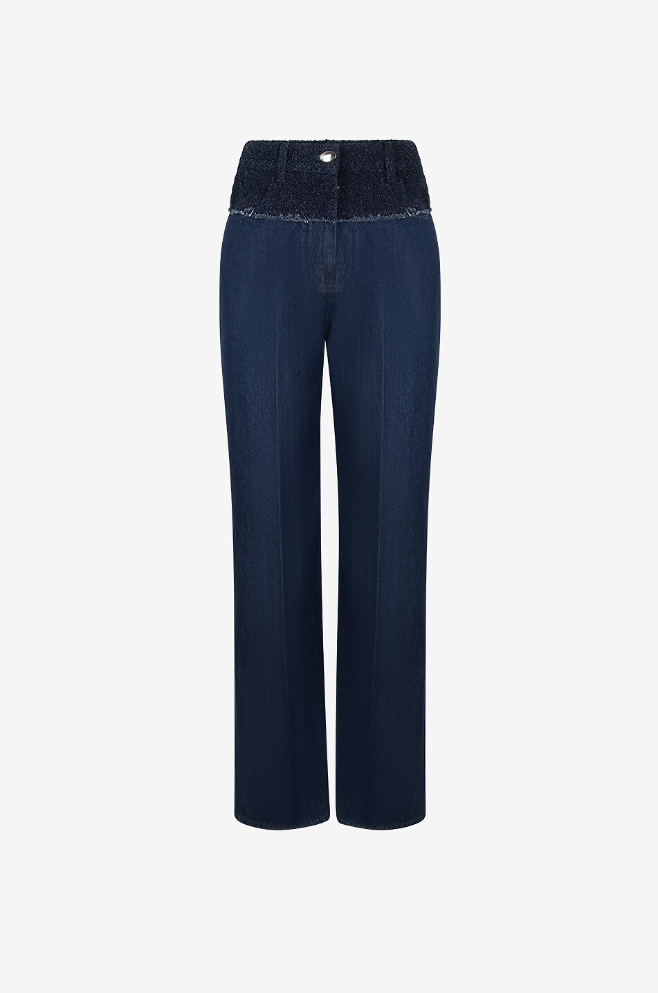 Jean oversize en denim et tweed 4G