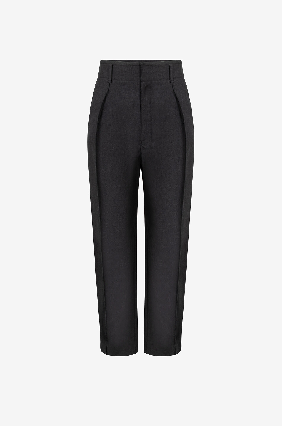 Pantalon carotte en laine Curved Volume Tailored