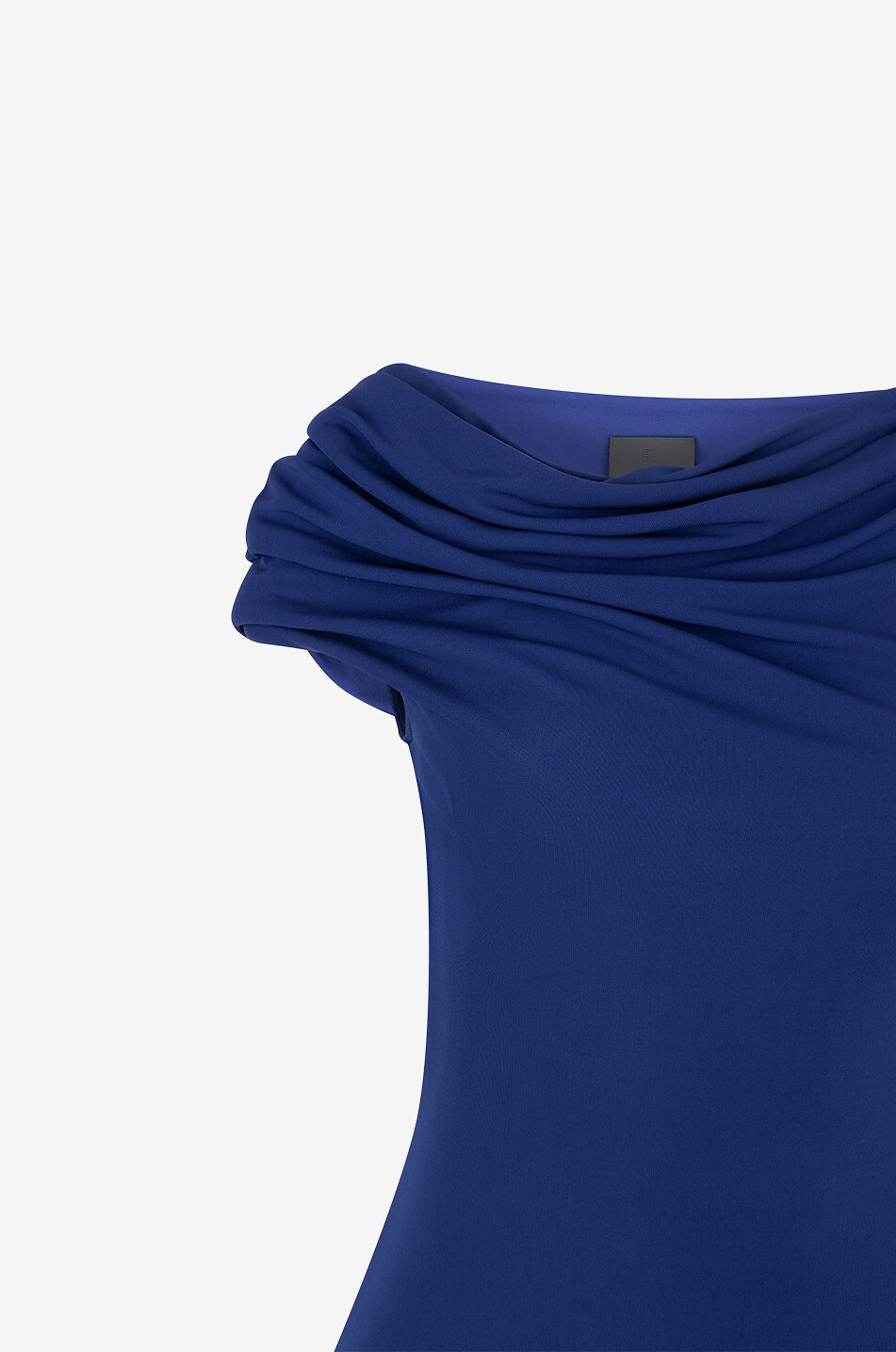 GIVENCHY Draped asymmetric crepe sheath dress Women DARK BLUE 3