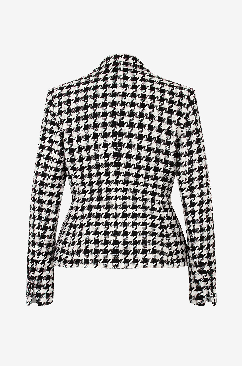 DOLCE & GABBANA Macro houndstooth check cinched double-breasted blazer Women MULTI COLOURED 1 2