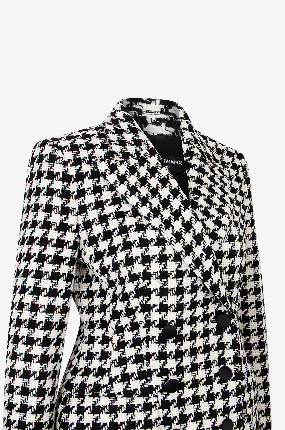 DOLCE & GABBANA Macro houndstooth check cinched double-breasted blazer Women MULTI COLOURED 1 3
