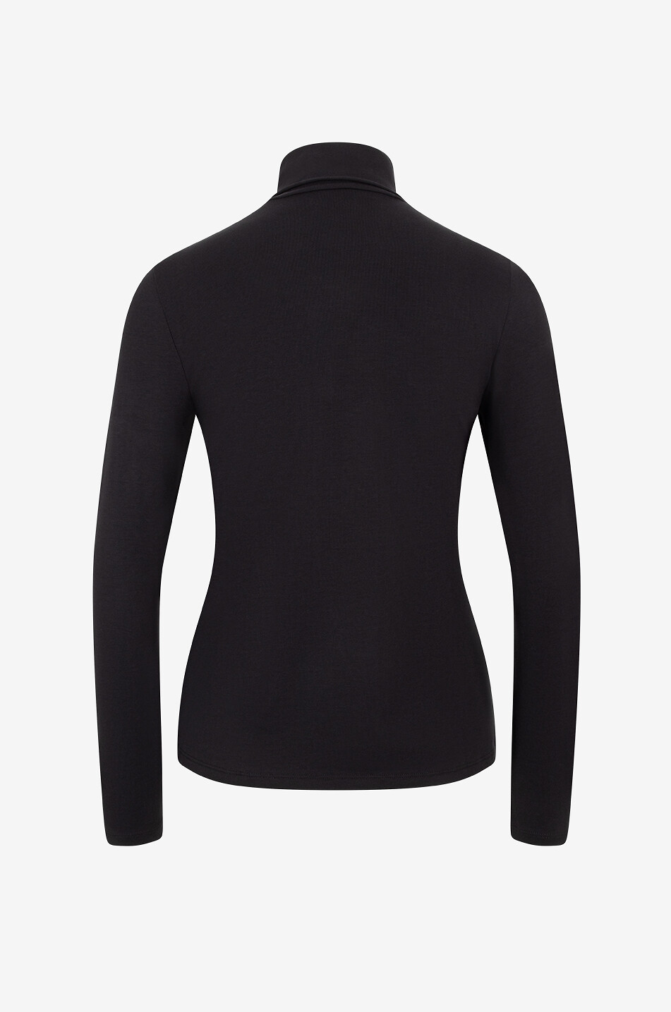 BONGÉNIE Rollkragen-T-Shirt mit langen Ärmeln Damen SCHWARZ 2