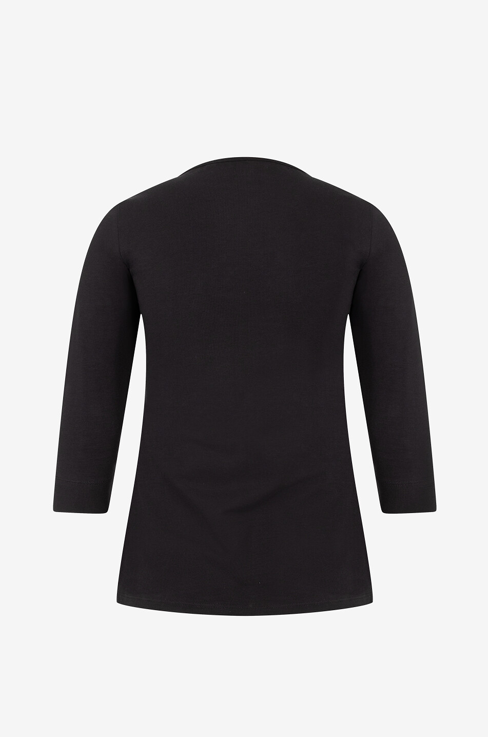 BONGENIE T-Shirt mit U-Boot-Ausschnitt und Dreiviertel-Ärmeln Damen SCHWARZ 2