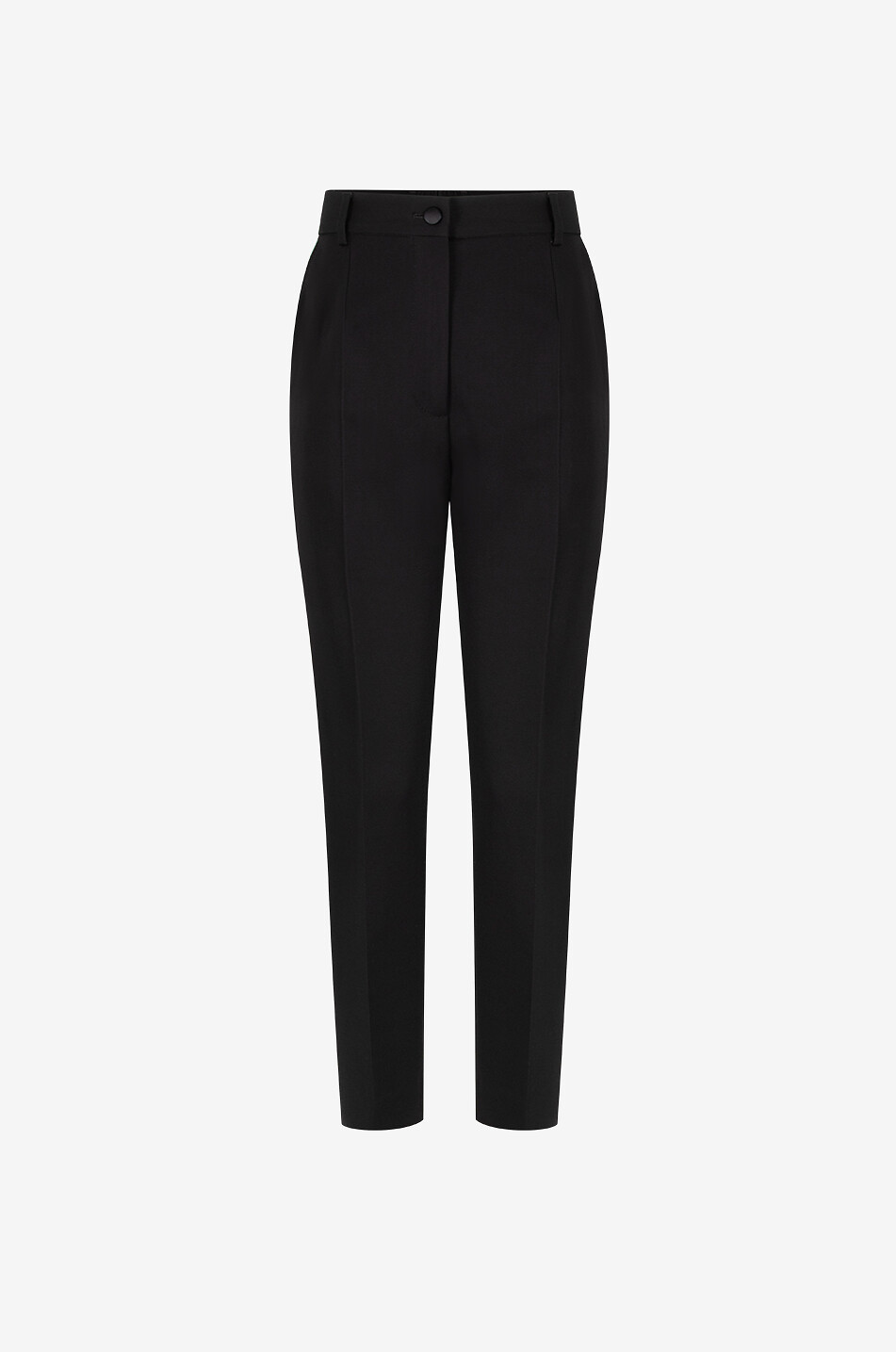 DOLCE & GABBANA Smokinghose mit hoher Taille aus Wolle und Seide Damen SCHWARZ 1