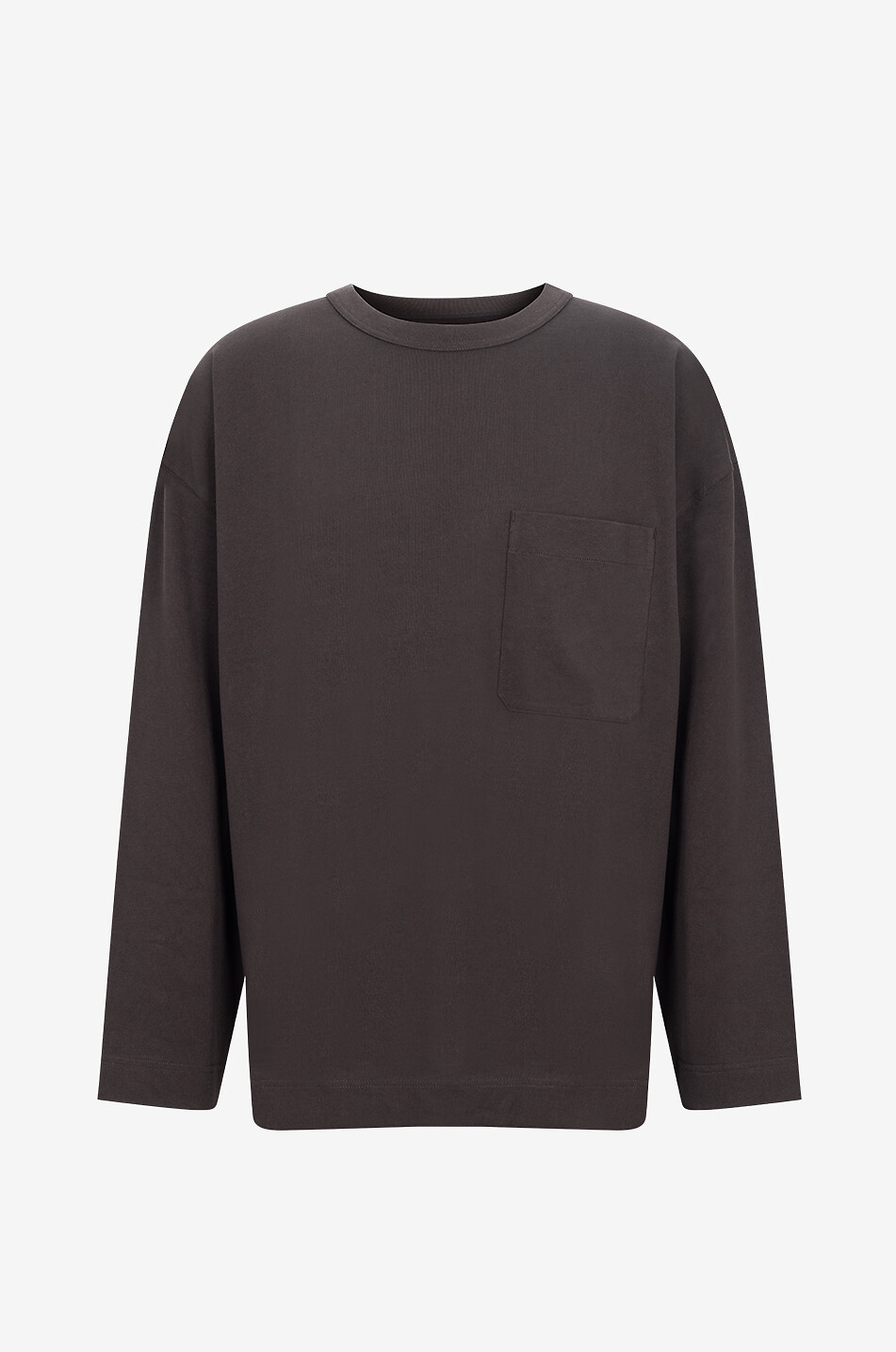 LEMAIRE T-shirt à manches longues et poche poitrine Homme MARRON 1