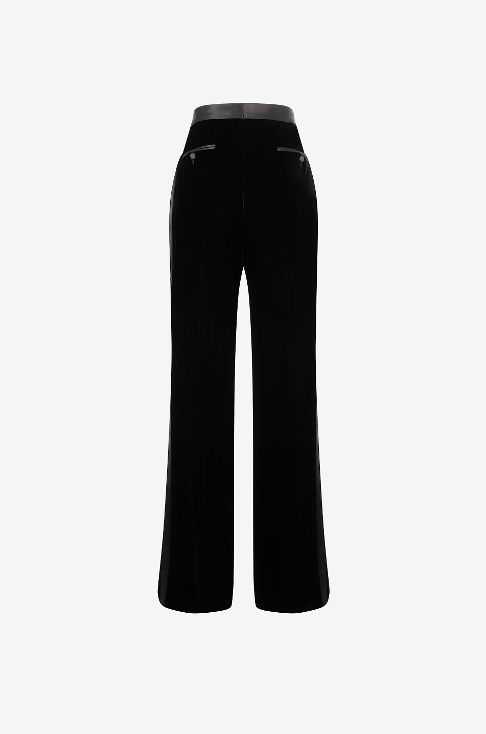 TOM FORD Bootcut velvet tuxedo trousers Women BLACK 2