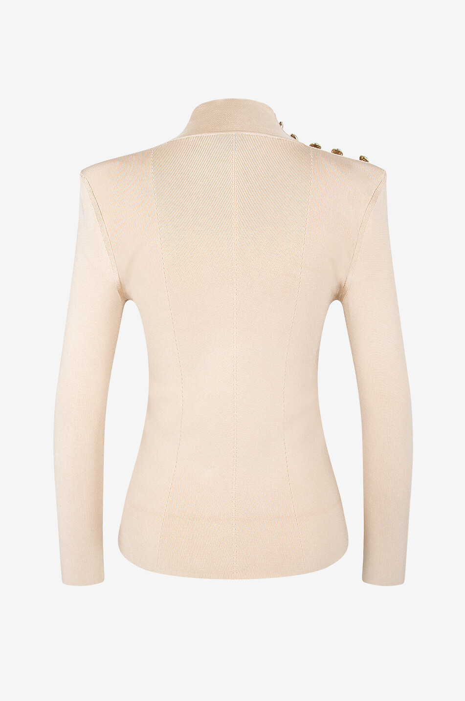 TOM FORD Pull chaussette à col montant et boutons Femme Beige clair 2