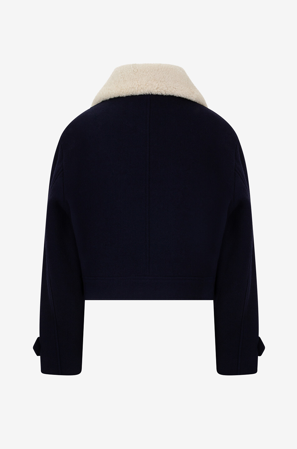 Kurze Jacke mit Shearling-Kragen