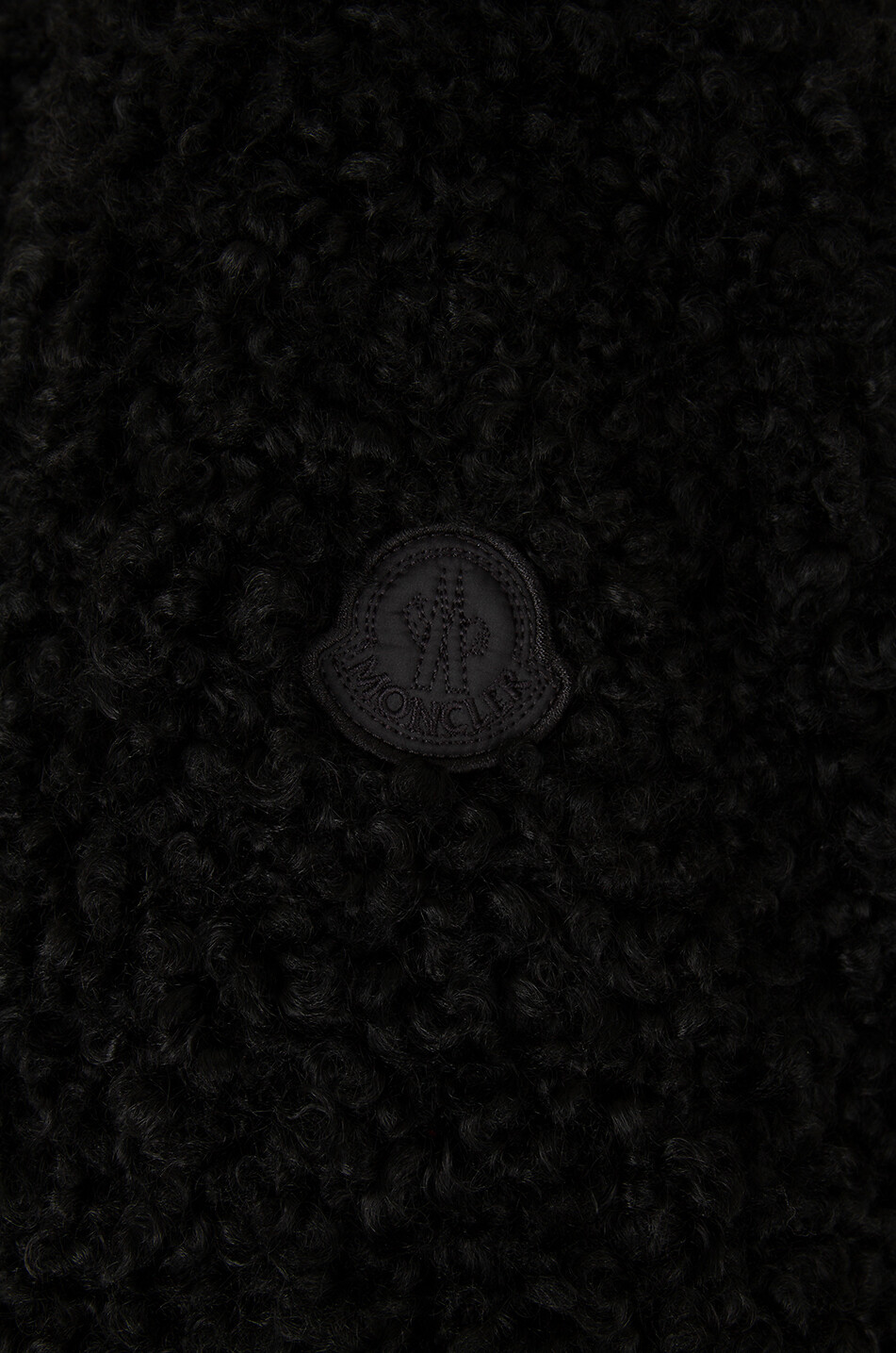 MONCLER Doudoune courte en peau lainée synthétique Bridoire Femme NOIR 3