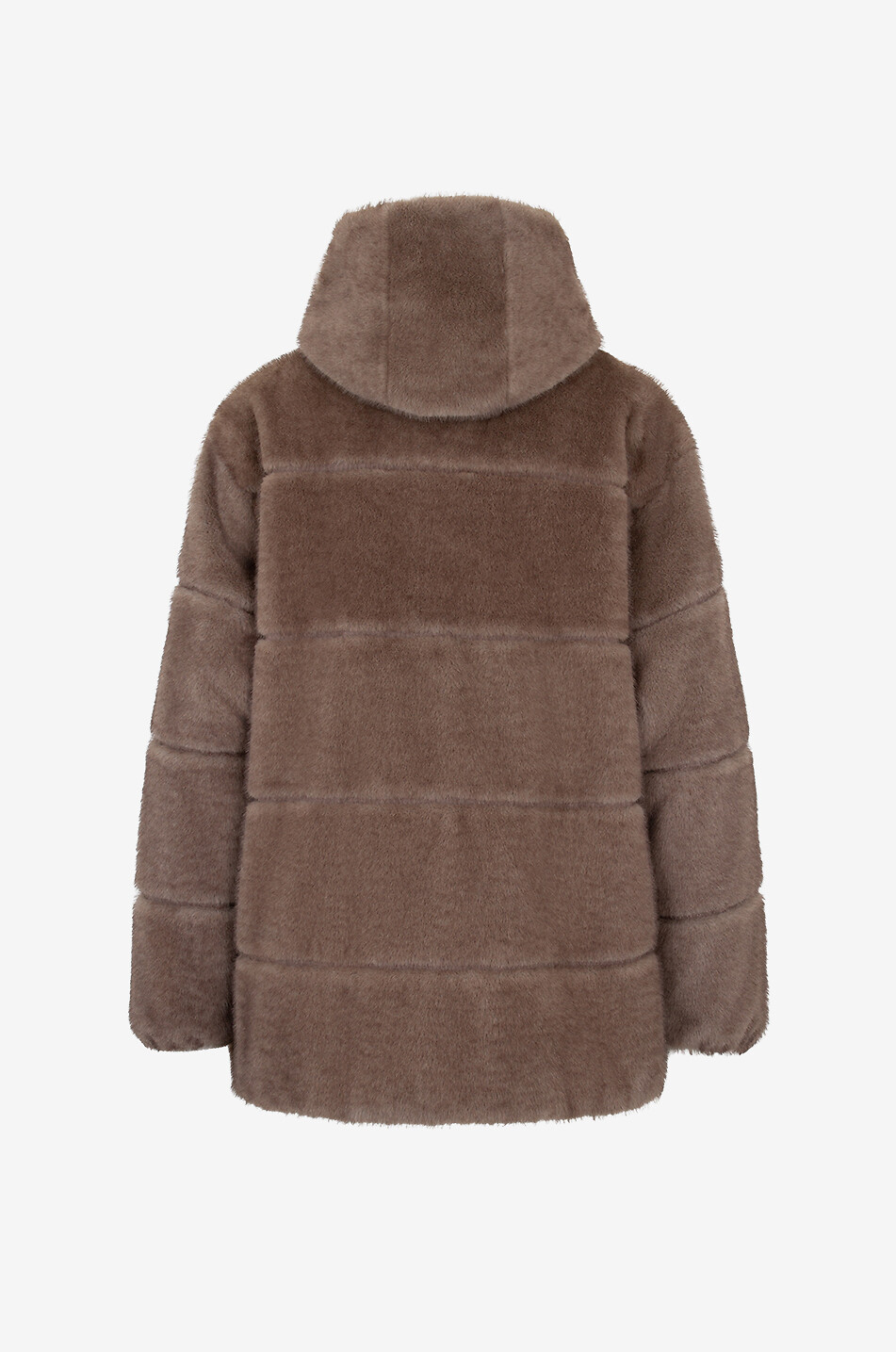 MONCLER Parka réversible en gabardine et fourrure synthétique Brissac Femme BLANC 2