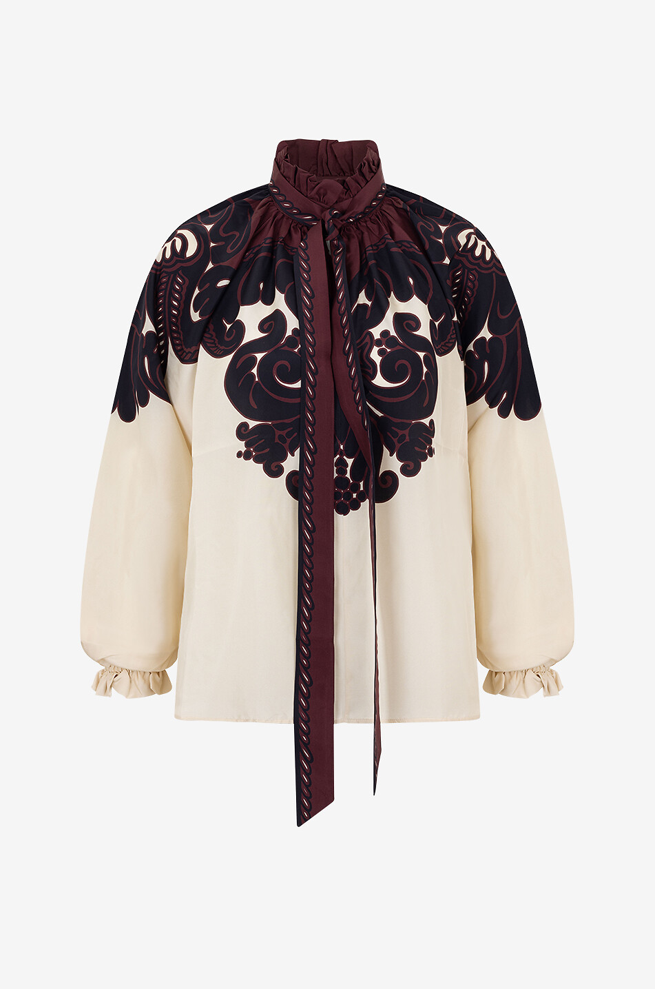 Cererer Corsini Placée silk blouse with puff sleeves