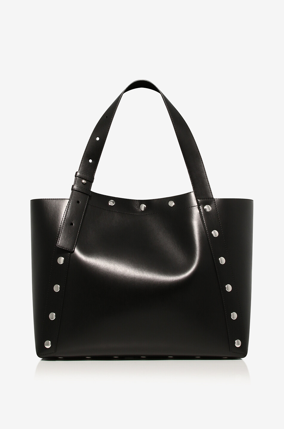 STELLA McCARTNEY Stella Logo large studded vegan leather tote bag Women BLACK 3
