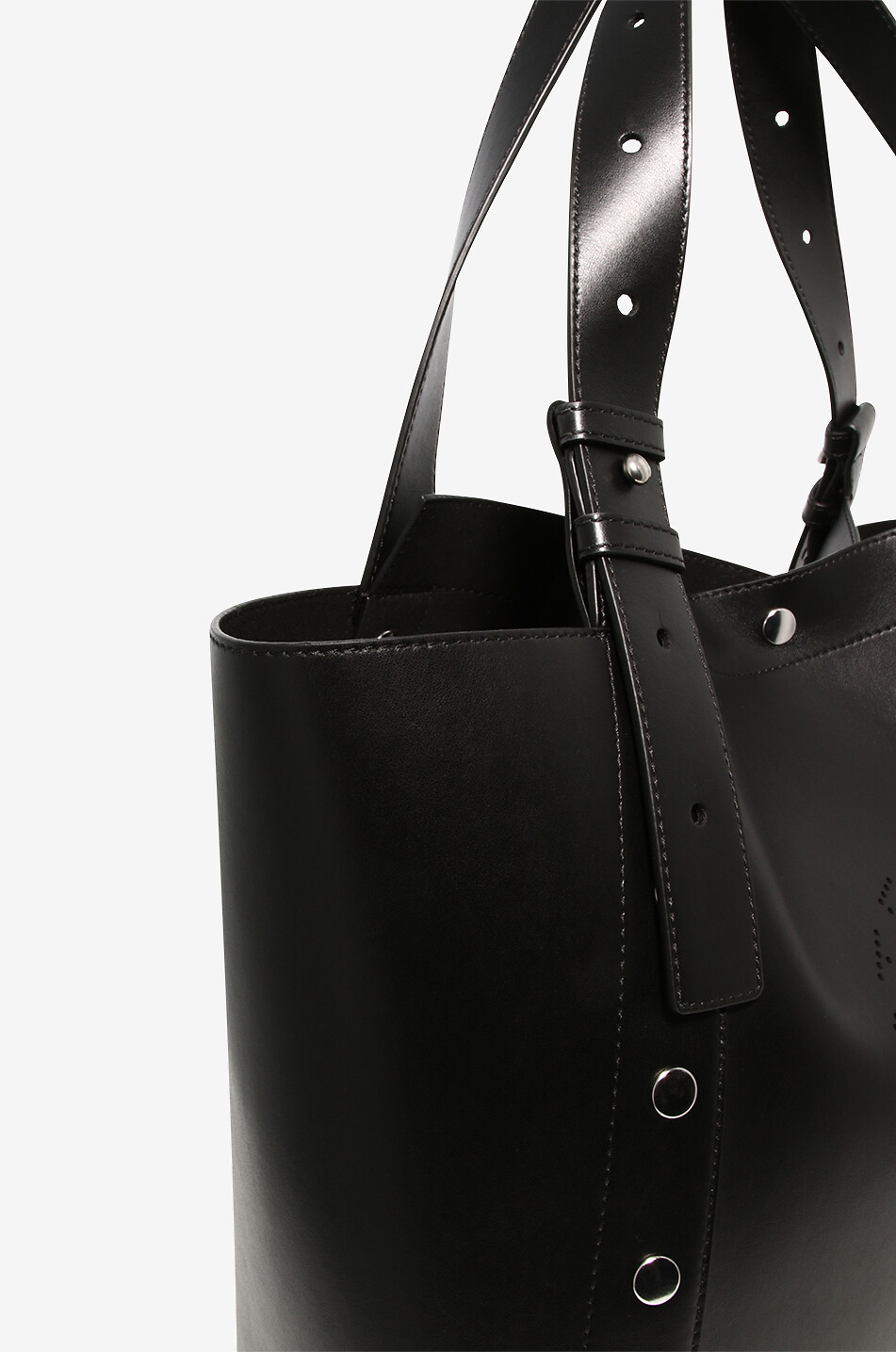 STELLA McCARTNEY Stella Logo large studded vegan leather tote bag Women BLACK 5