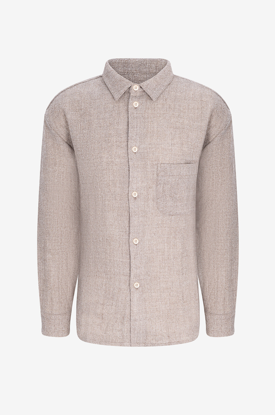 Gusto checked wool gauze shirt
