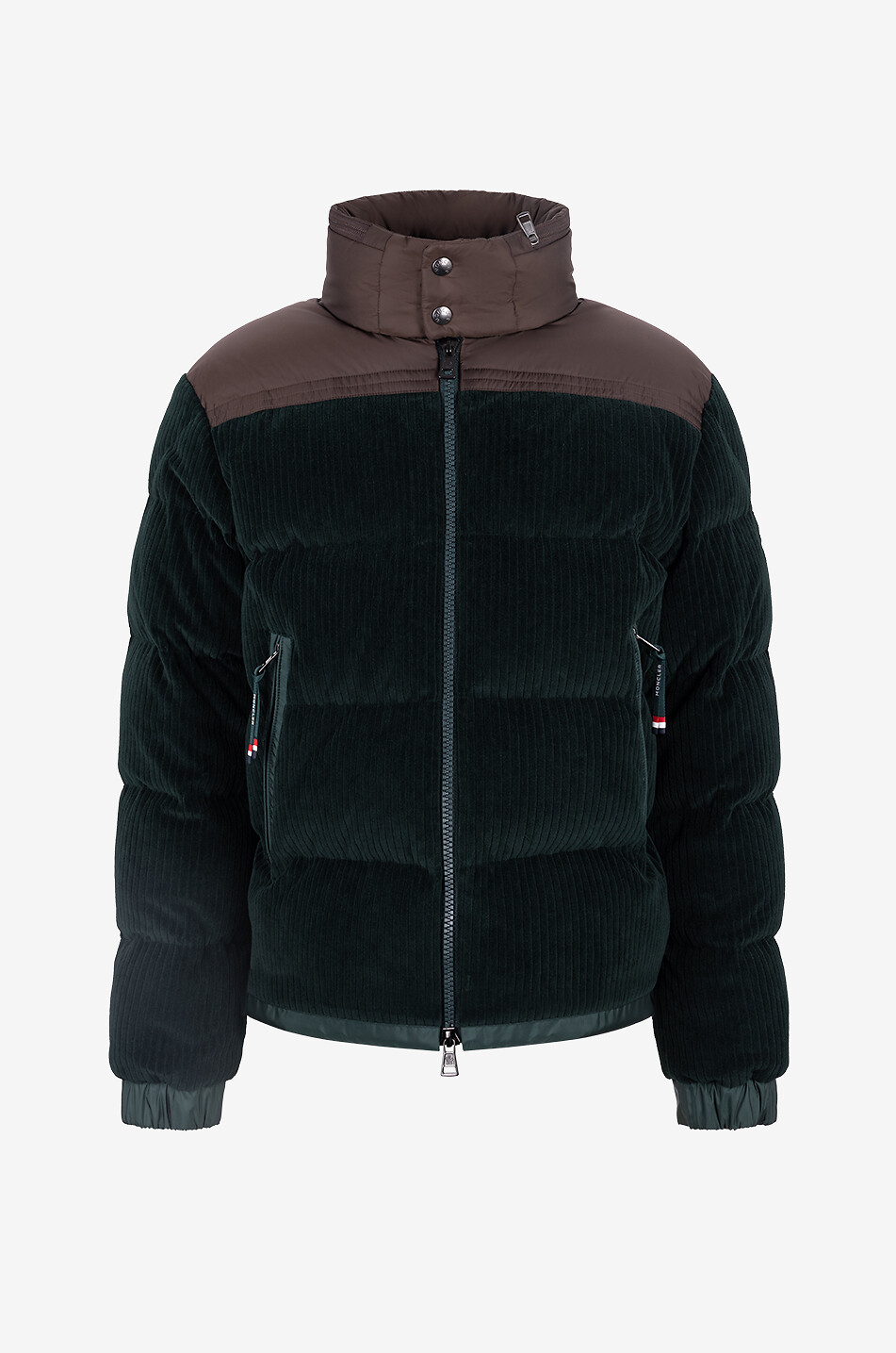 MONCLER Kurze Daunenjacke aus Cord Ciampac Herren GRÜN 2