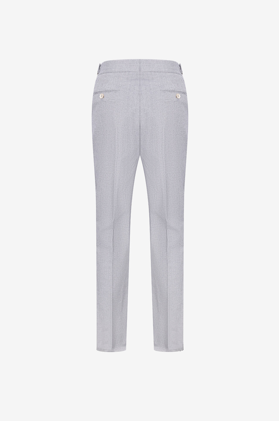 BRUNELLO CUCINELLI Pantalon à pinces en flanelle à chevrons Tailor Fit Homme GRIS CLAIR 2