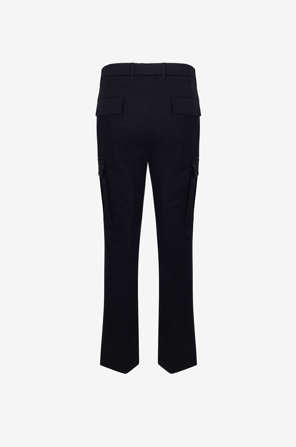 MONCLER Matt Black cotton gabardine cargo trousers Men BLACK 2