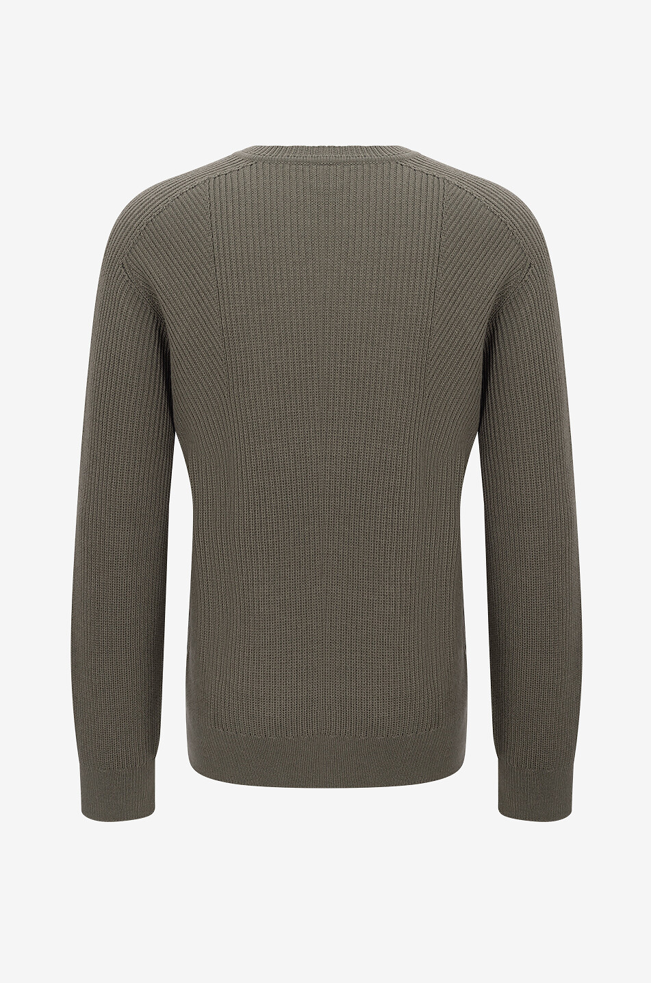 ALPHA TAURI Gerippter Rundhals-Wollpullover Finta V1Y8.02 Herren GRÜN 2