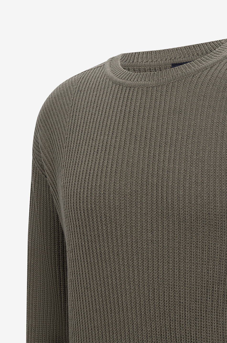 ALPHA TAURI Gerippter Rundhals-Wollpullover Finta V1Y8.02 Herren GRÜN 3