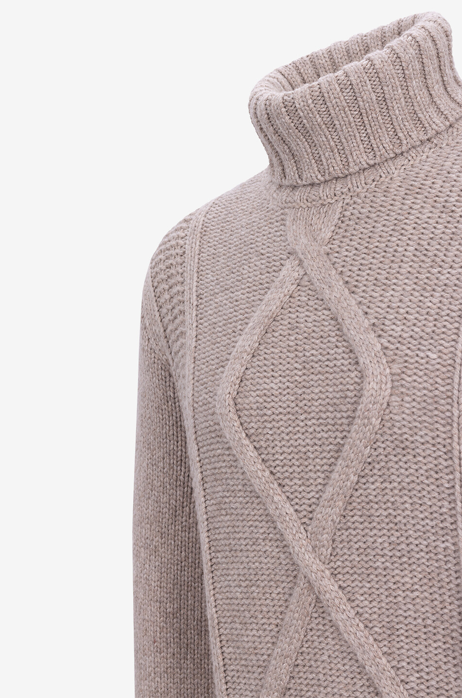 BRUNELLO CUCINELLI Pull torsadé à col roulé en cachemire Homme MARRON 3