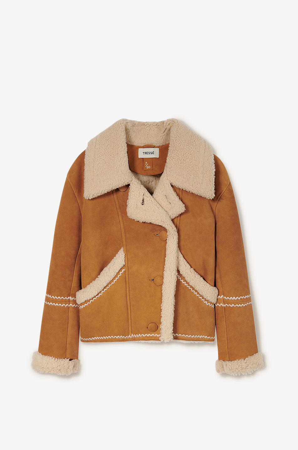 Dana embroidered shearling jacket
