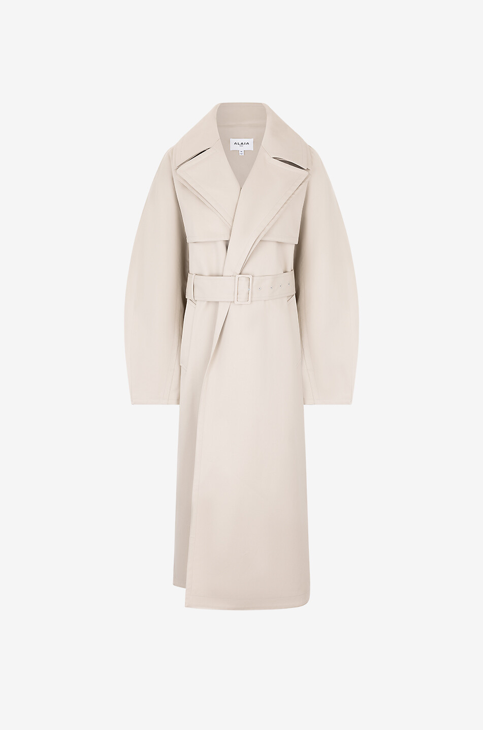 Long gabardine trench coat with cape - CHLOE - BEIGE - Bongénie Long gabardine trench coat with cape - CHLOE - BEIGE - Bongénie