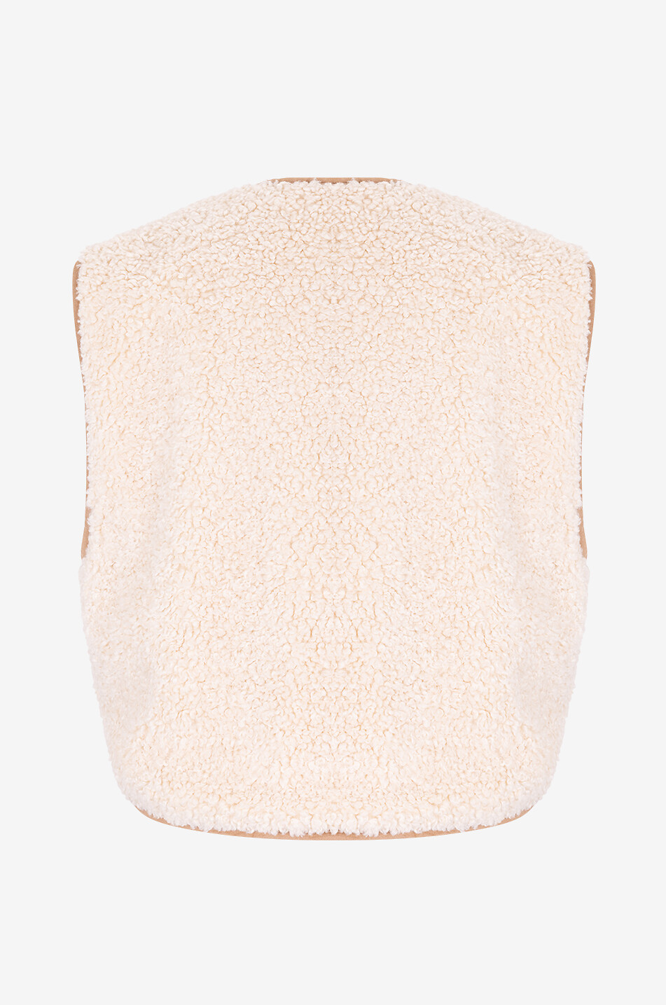 FORTE FORTE Gilet effet peau de mouton Femme Beige clair 3