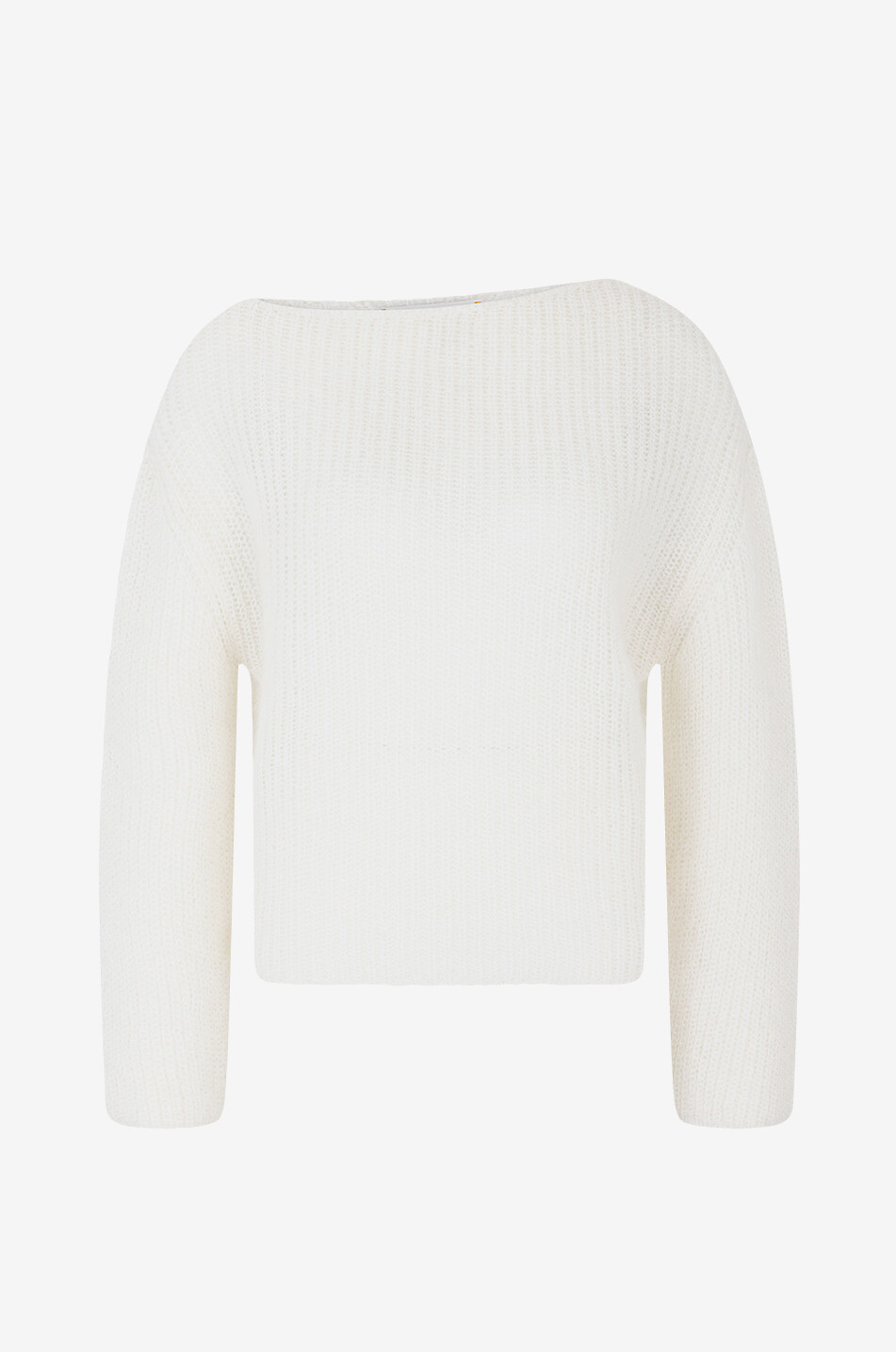 FORTE FORTE Pullover mit Rundhalsausschnitt aus Mohair Damen WEISS 1