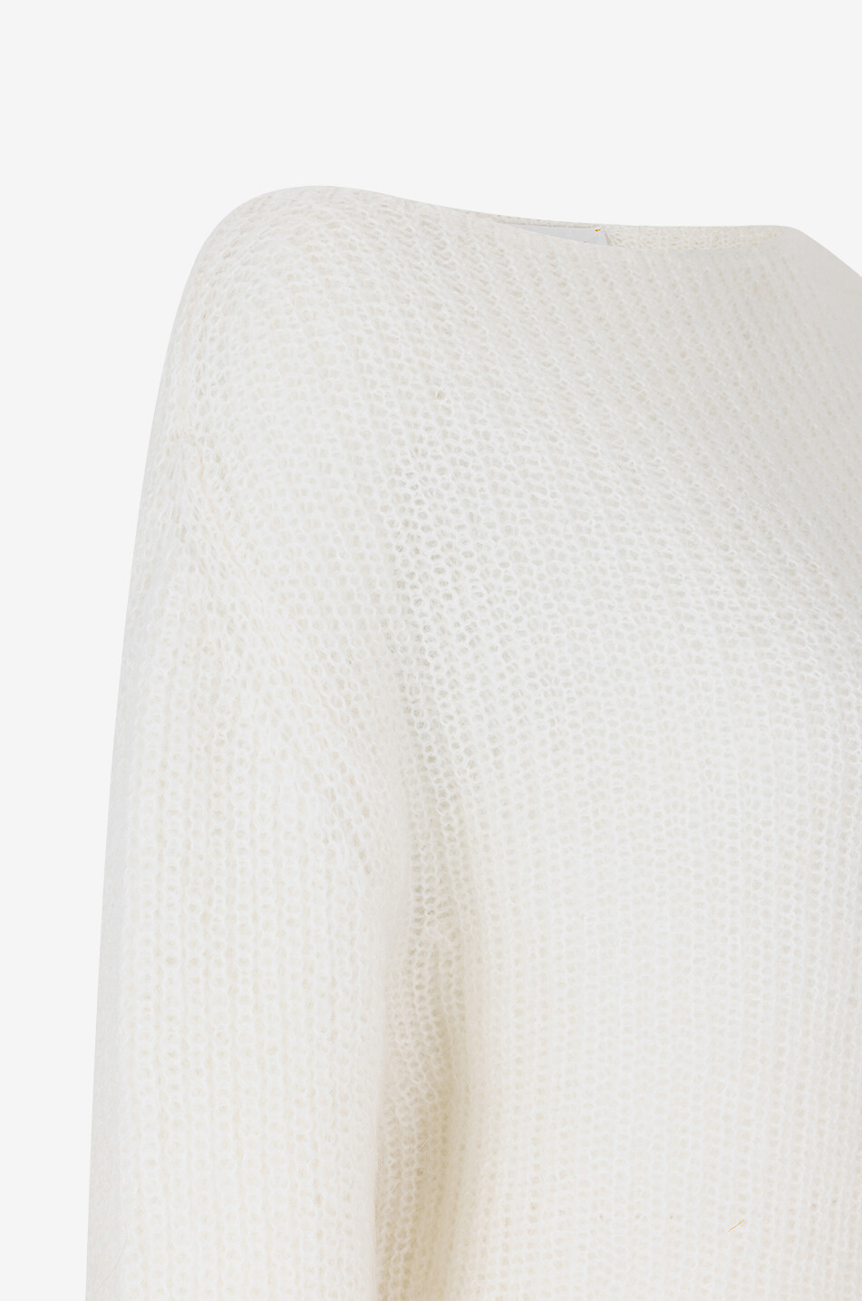 FORTE FORTE Pullover mit Rundhalsausschnitt aus Mohair Damen WEISS 3