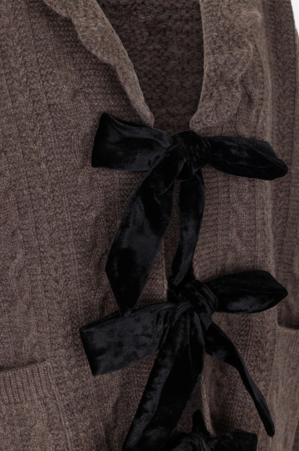 SEA Mariella merino wool cardigan Women BROWN 3