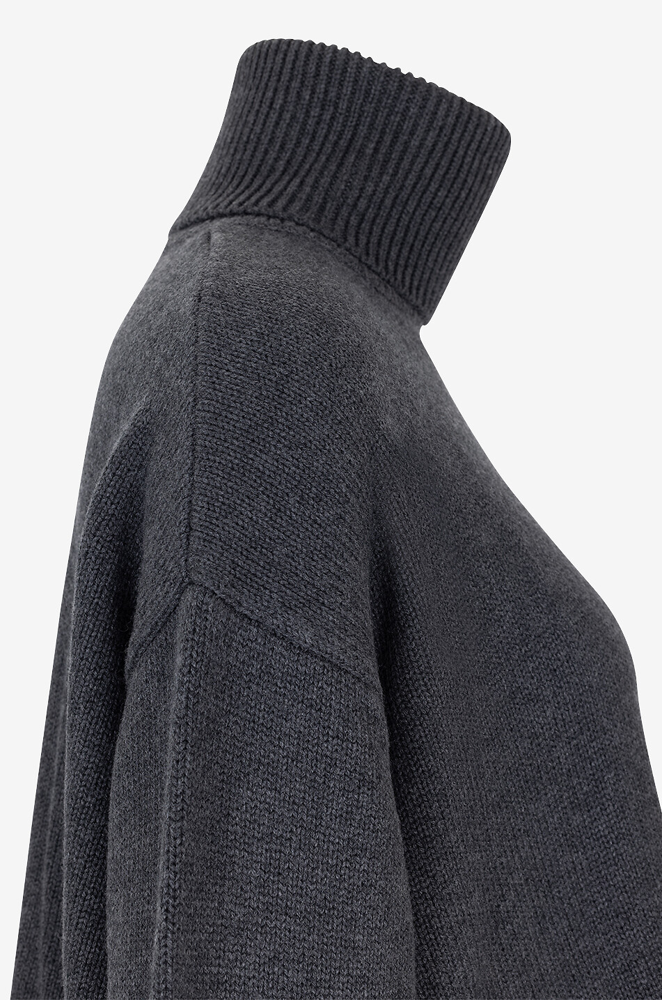 THE FRANKIE SHOP Rhea wool and cotton high-neck jumper Women DARK GREY 3
