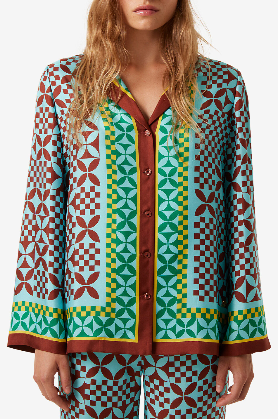 Chemise en soie imprimée Canta TRESSE PARIS MULTICOLORE Bongénie