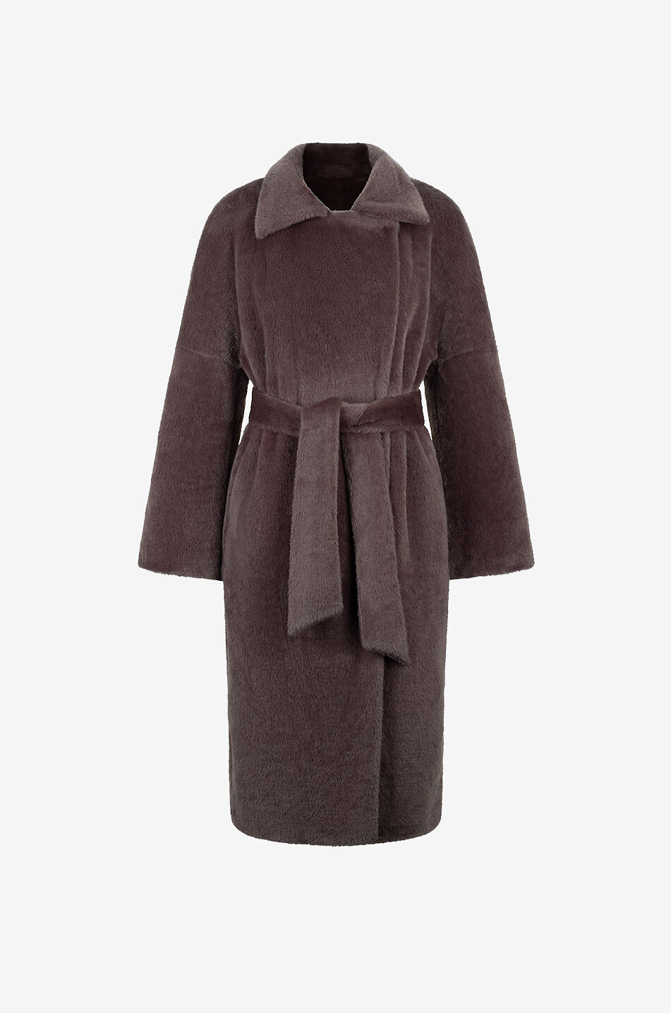 Manteau en laine effet fourrure synthétique Athena