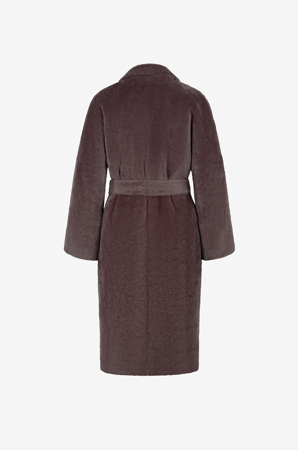 BONGENIE Athena faux fur effect wool coat Women BROWN 2