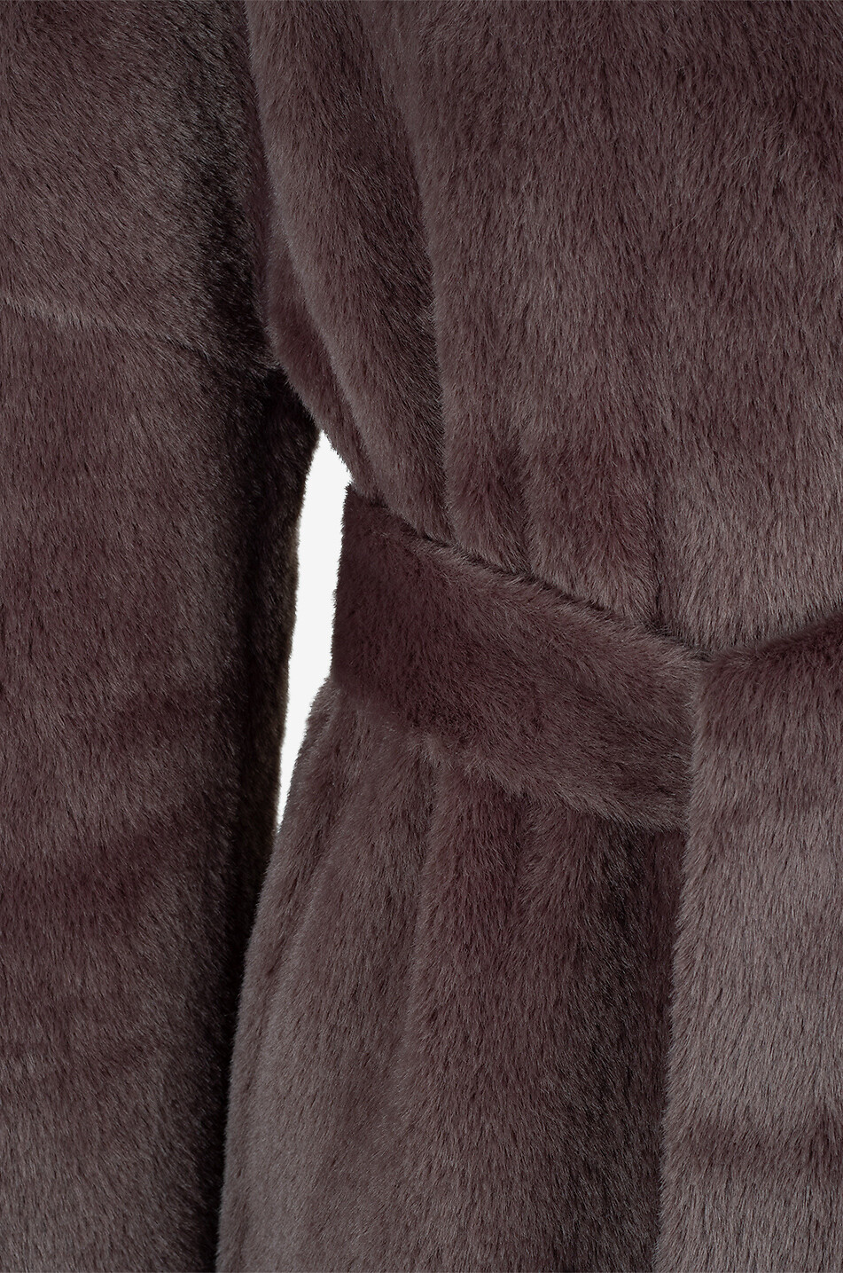 Manteau en laine effet fourrure synthétique Athena