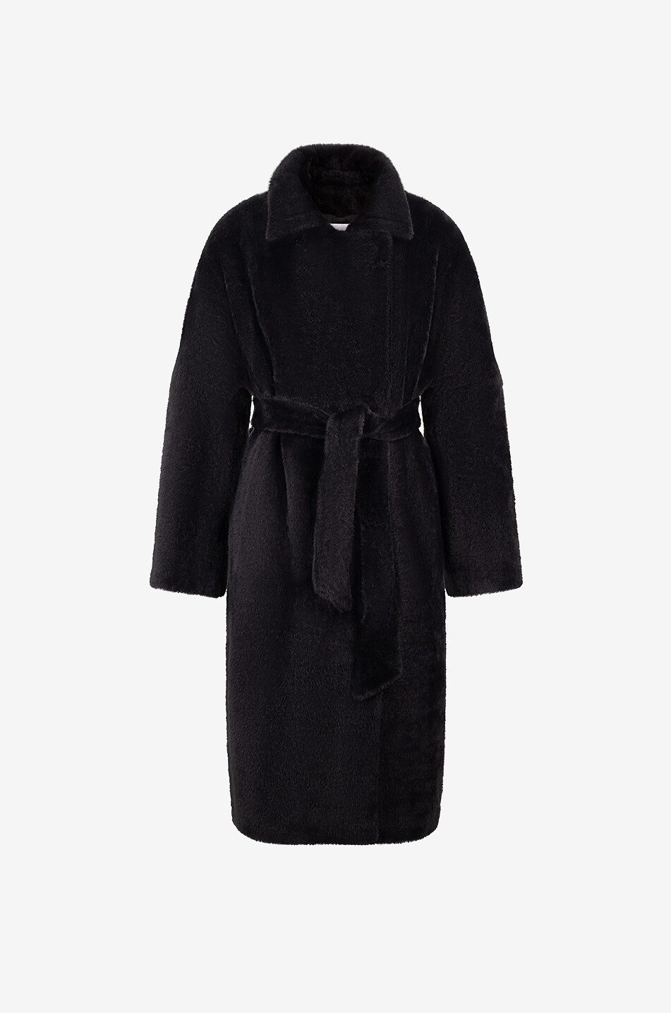 Manteau en laine effet fourrure synthétique Athena