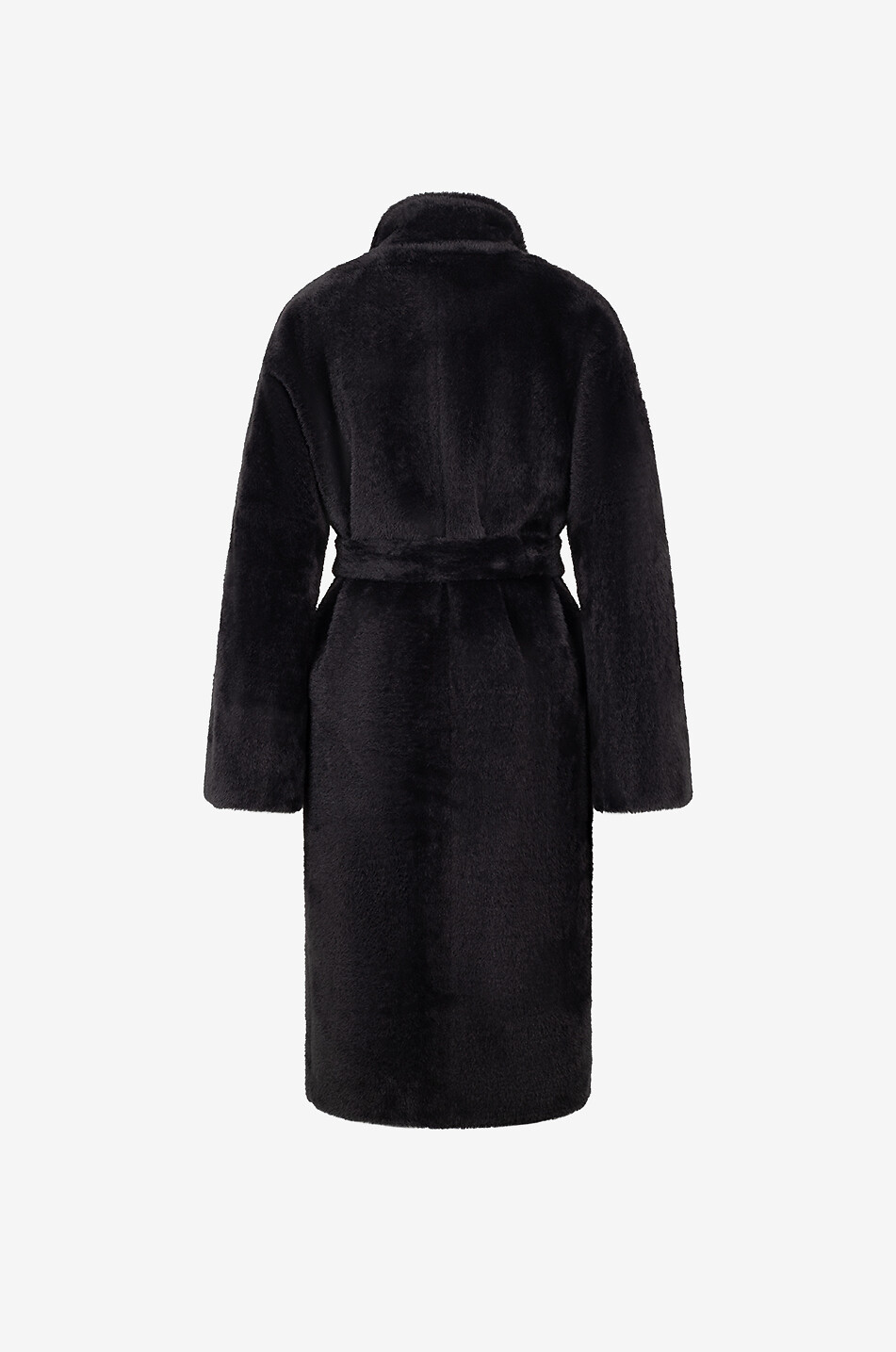 Manteau en laine effet fourrure synthétique Athena