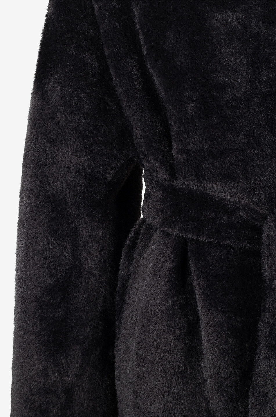 Manteau en laine effet fourrure synthétique Athena