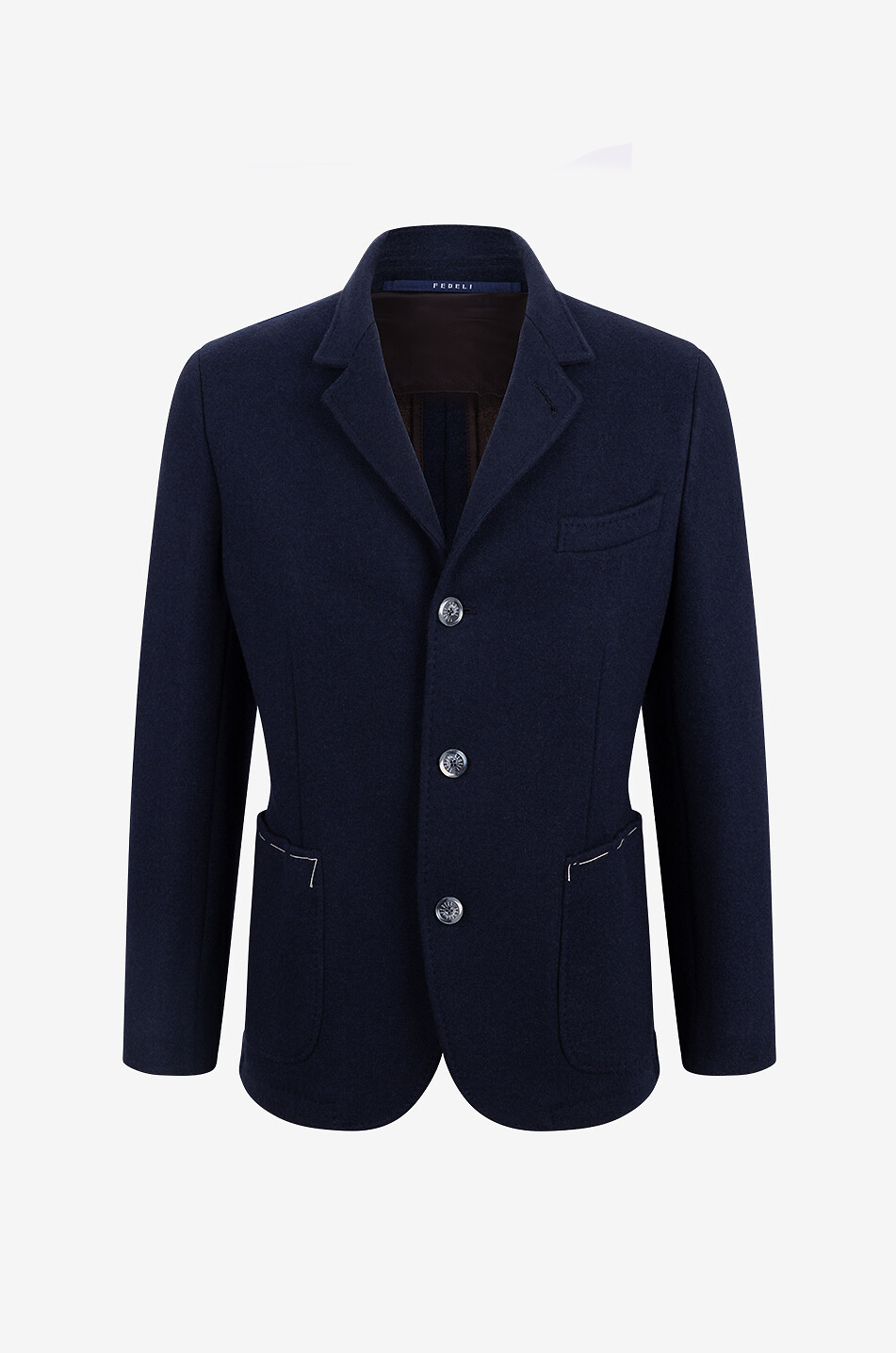 Cashmere fitted single-breasted blazer
