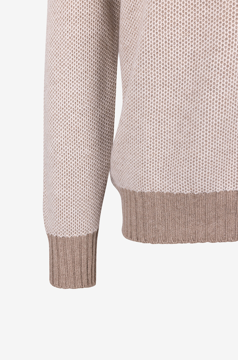 GRAN SASSO Pullover mit Rundhalsausschnitt und Waffeltextur Herren Mittle beige 3