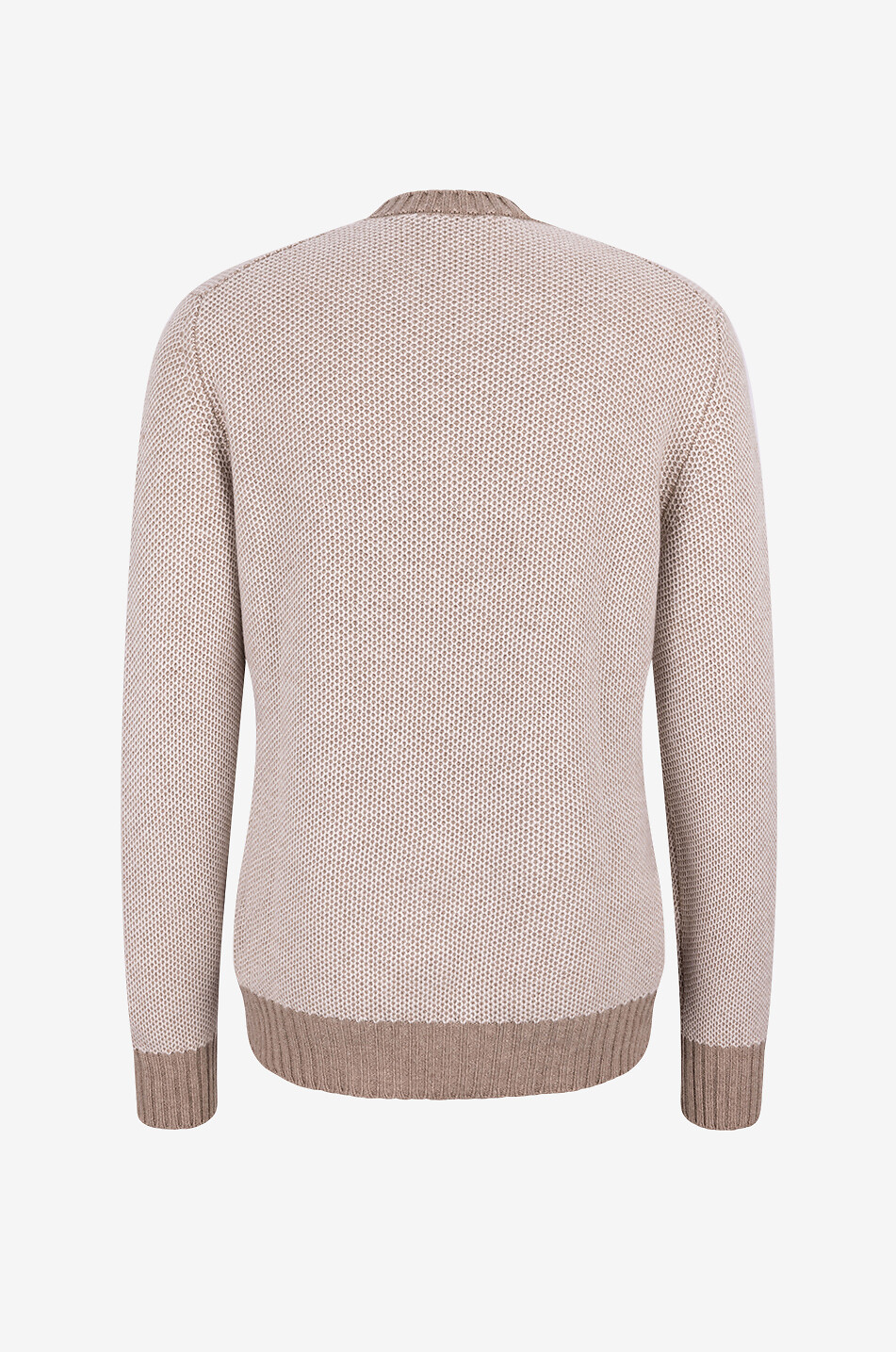 GRAN SASSO Pullover mit Rundhalsausschnitt und Waffeltextur Herren Mittle beige 2