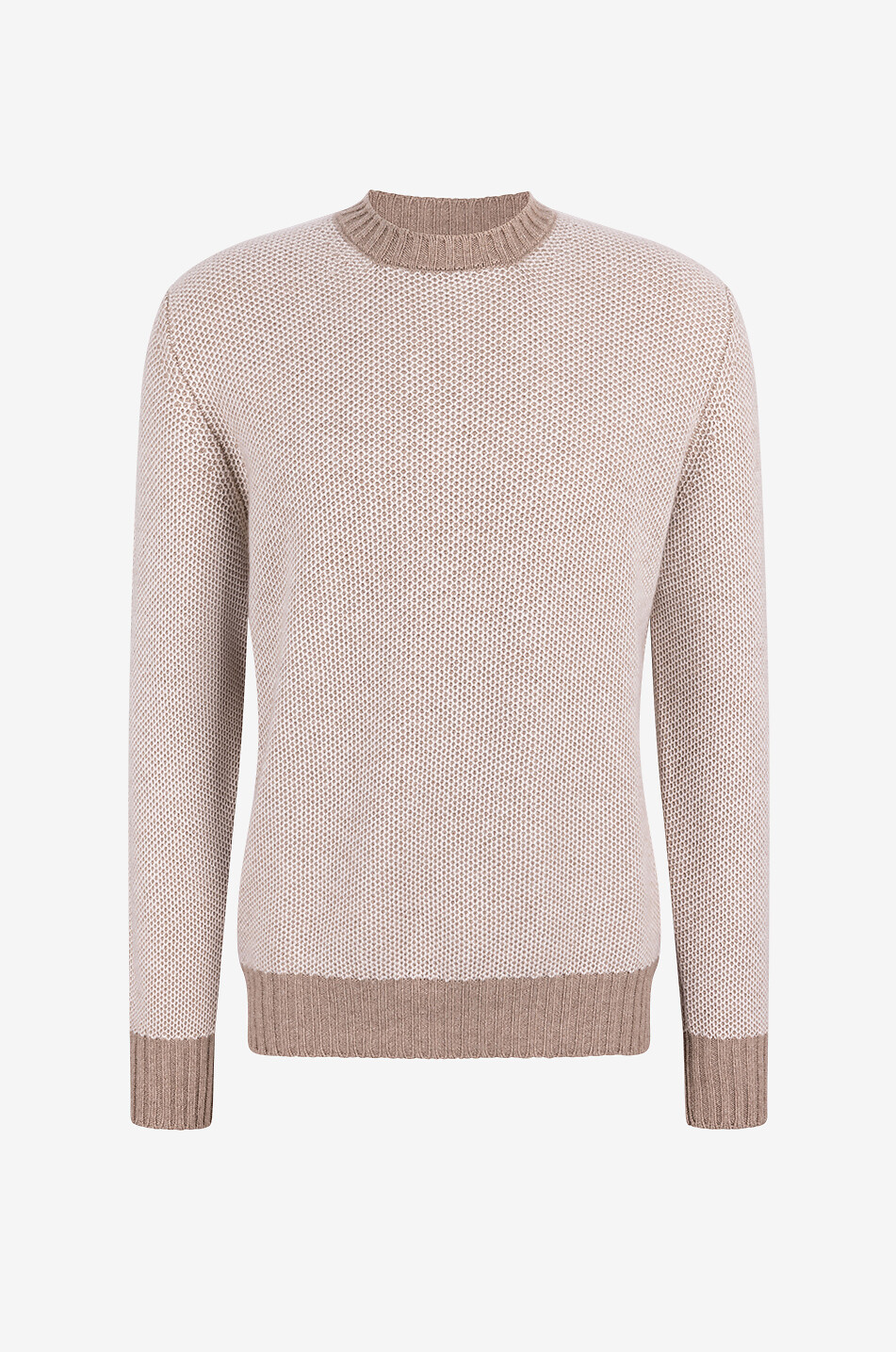 Pullover mit Rundhalsausschnitt und Waffeltextur