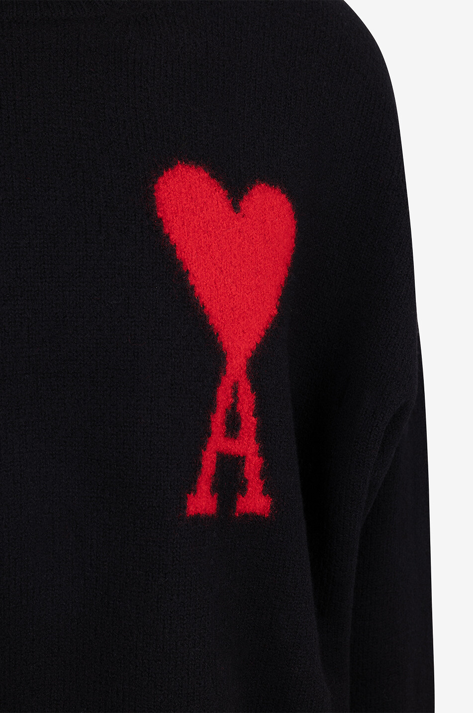 AMI Pullover mit Stehkragen aus Schurwolle Ami de Coeur Herren SCHWARZ 6