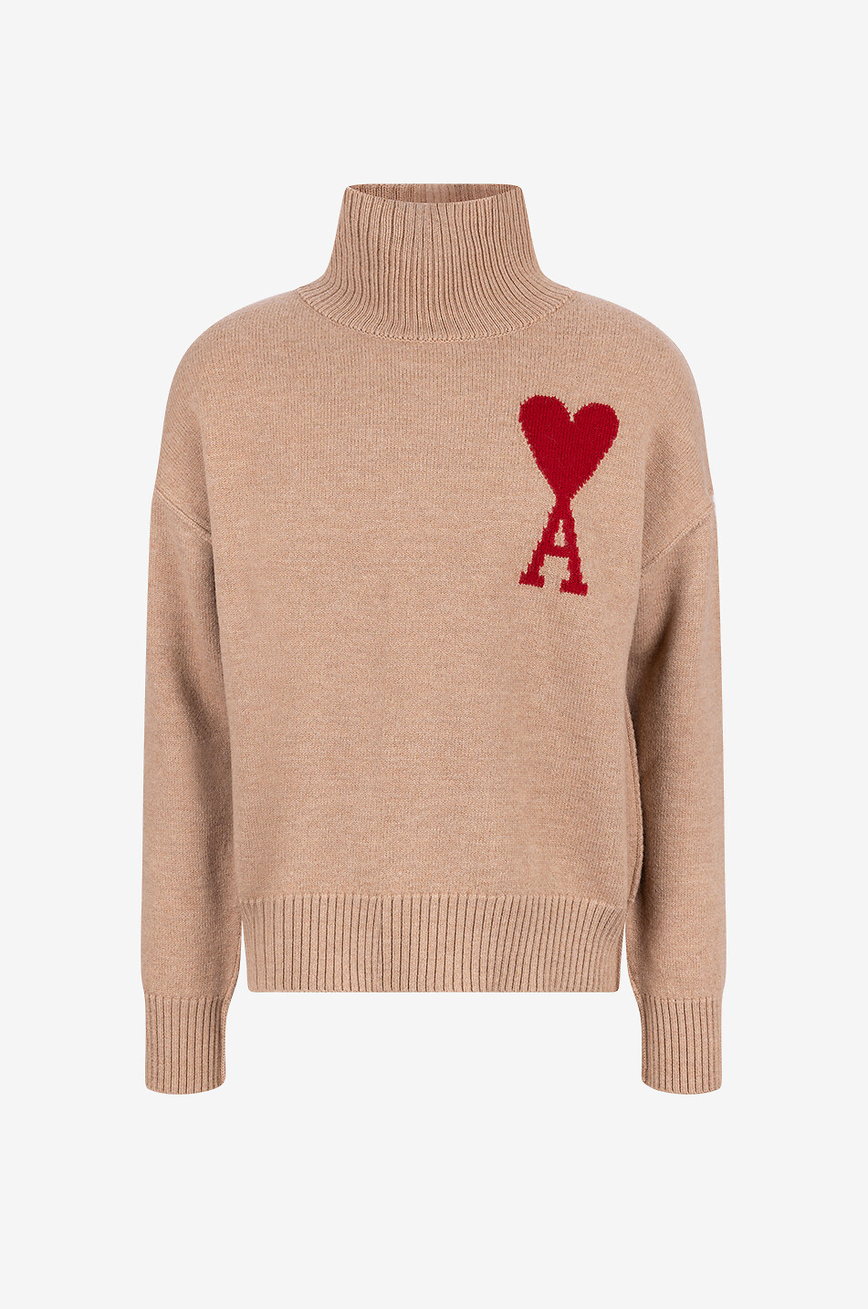 AMI Pull oversize à col roulé Red Ami De Coeur Homme CAMEL 2
